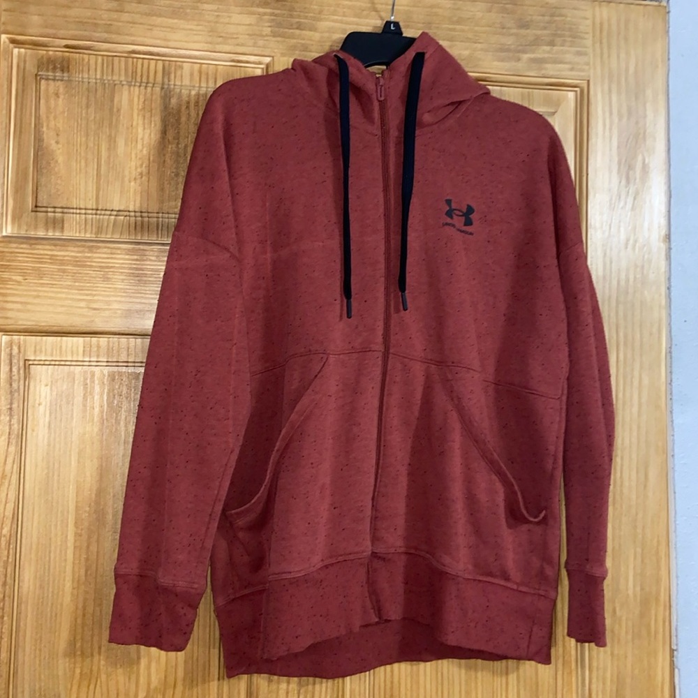 Rusty orange under armor zip up jacket